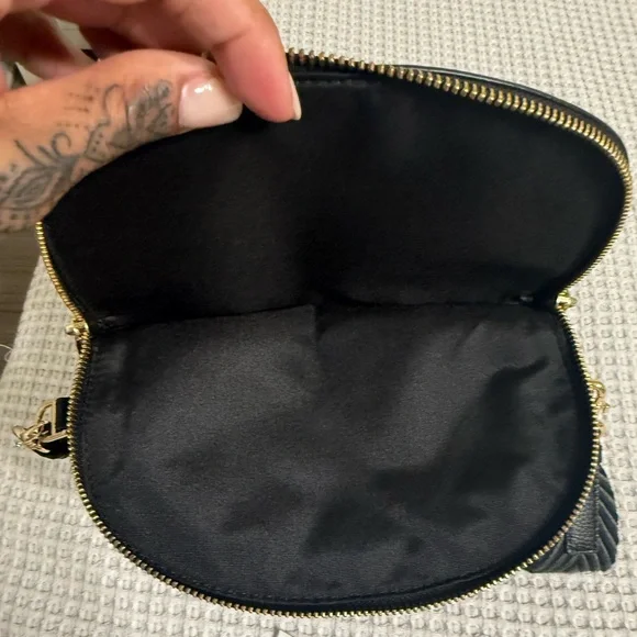 Marc Jacobs Black Crossbody Bag with Gold Accents